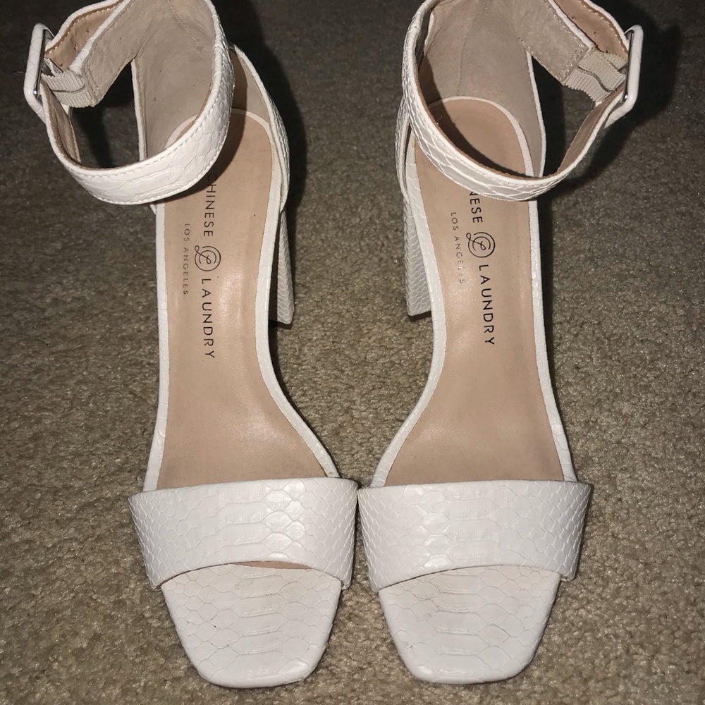 Chinese laundry white heels